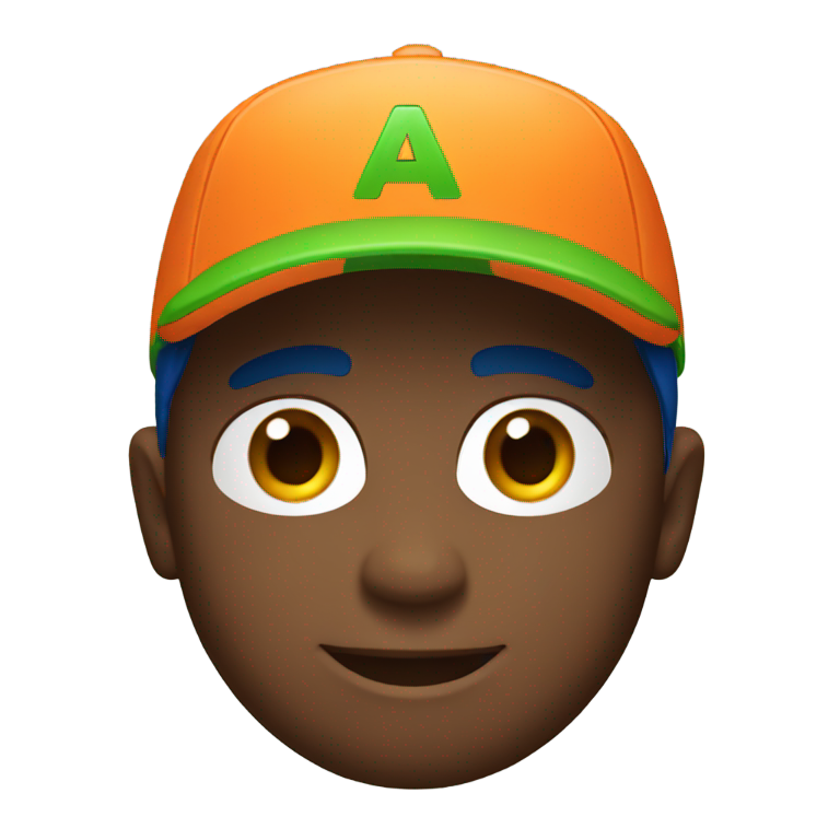genmoji : Une orange bleue avec un bouchon vert