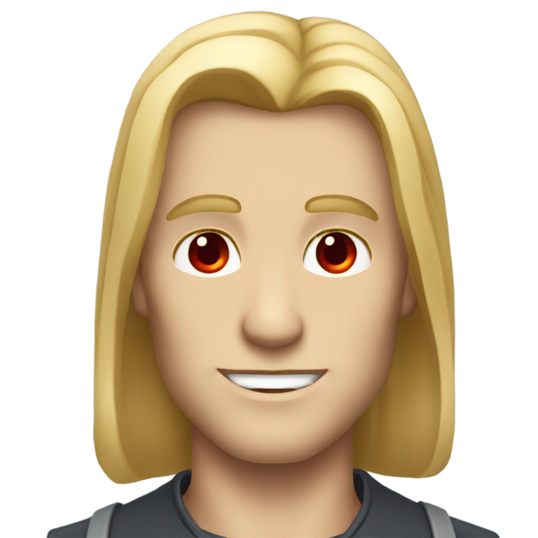 genmoji：吸血鬼农民，红眼，长金发
