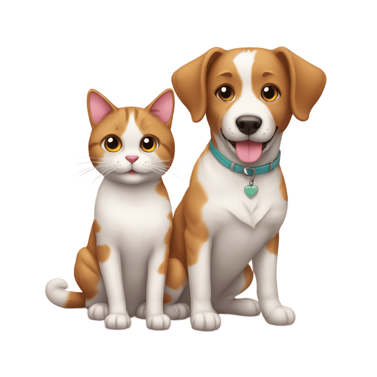 genmoji：猫和狗的爱情
