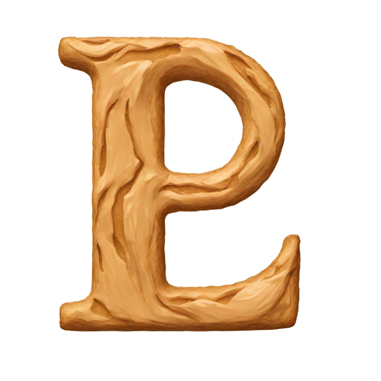 絵文字：アーモンドペイントで作られた文字「L」