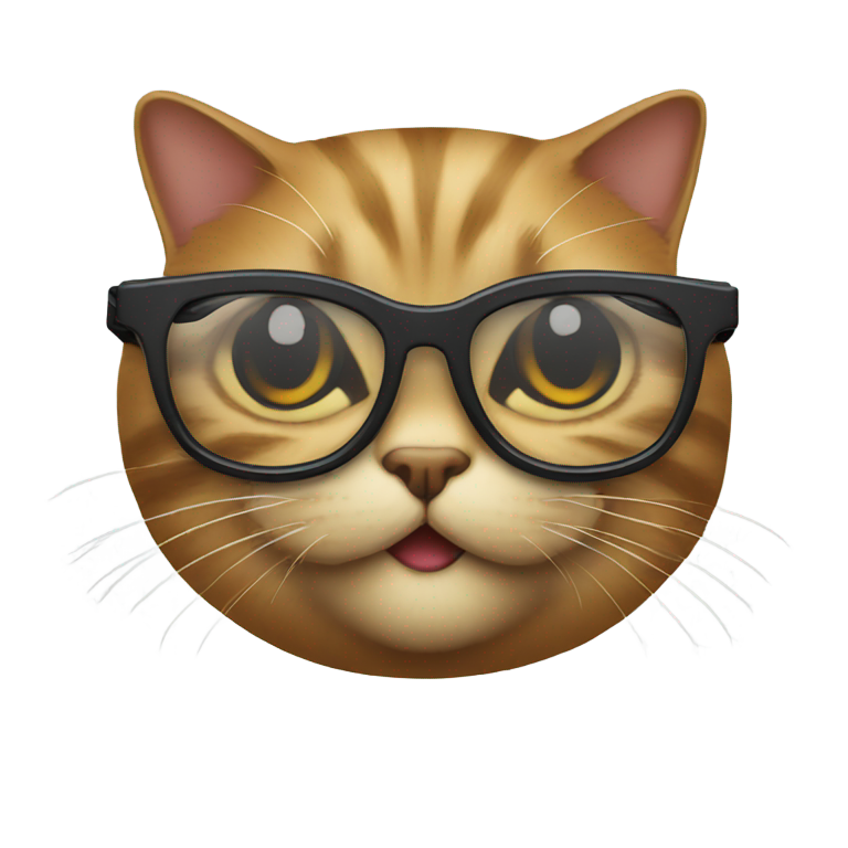 genmoji：Un chat européen avec des lunettes