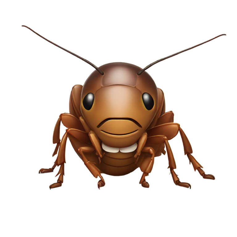 genmoji：一只微笑的蟑螂