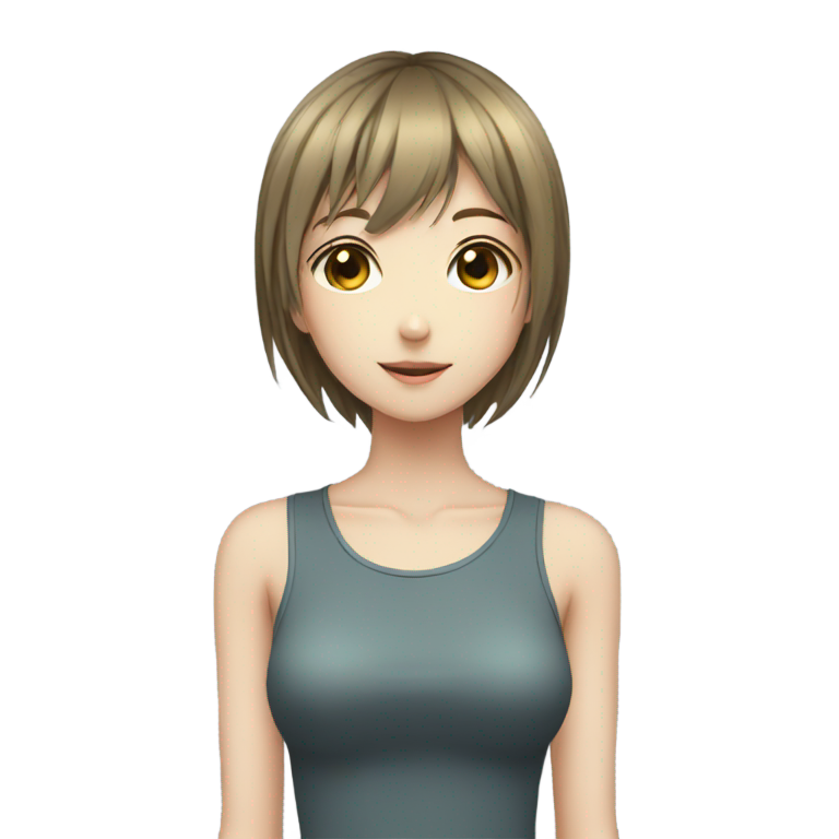 genmoji: very skinny anime girl
