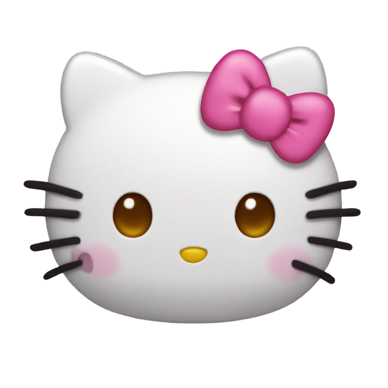 genmoji : Hello Kitty rose sans bouche