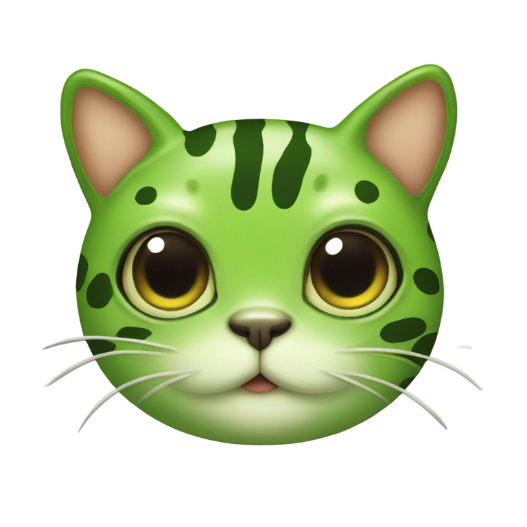 genmoji：青蛙猫绿色