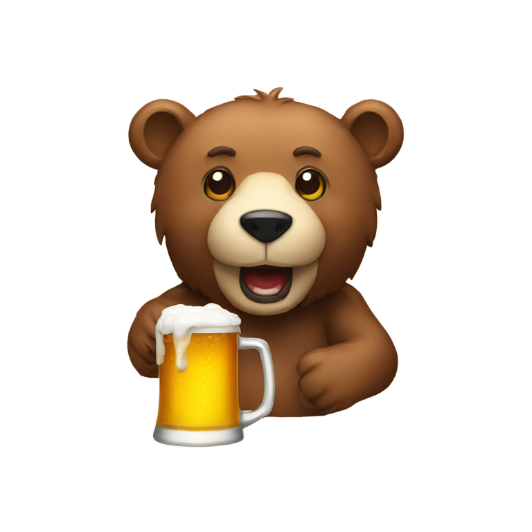 genmoji：Bear beer