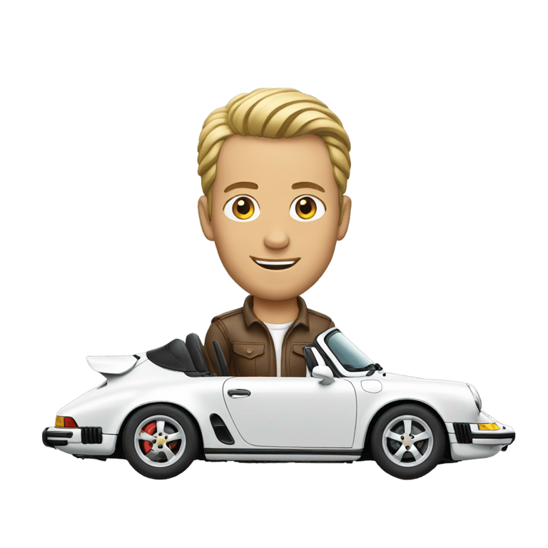 genmoji：男人驾驶保时捷