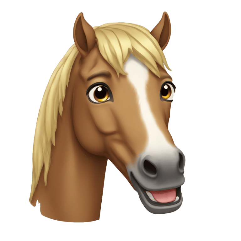 絵文字：Horse crying