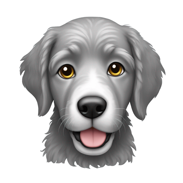 genmoji: Grey doodle dog
