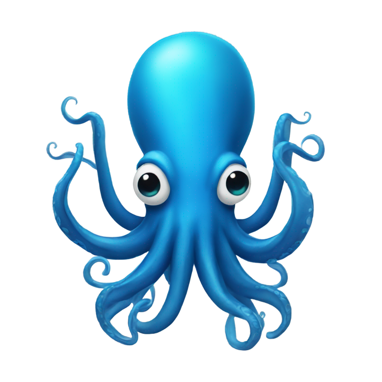 genmoji：一只蓝色鱿鱼