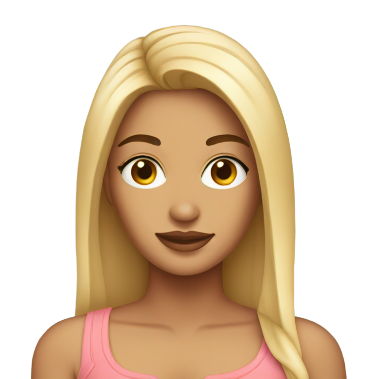 genmoji : Latina séduisante avec une raie au milieu