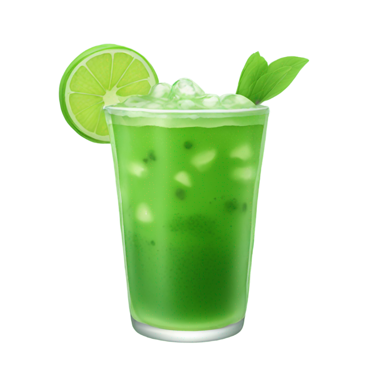 genmoji : Boisson glacée au matcha vert