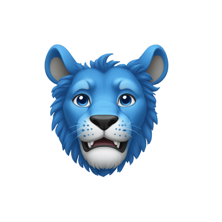 genmoji：蓝色狮子开心脸