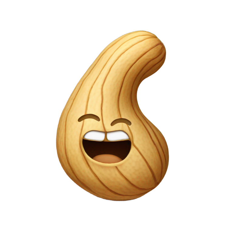 genmoji : Cacahuète avec des lignes臭antes