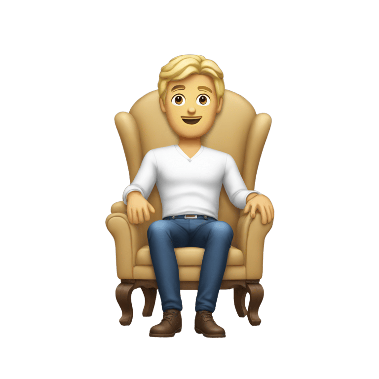genmoji：肯坐在布谷鸟椅上