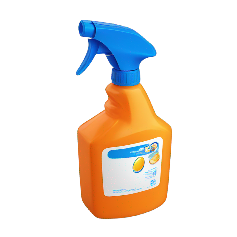 genmoji: orange detergent bottle with blue lid