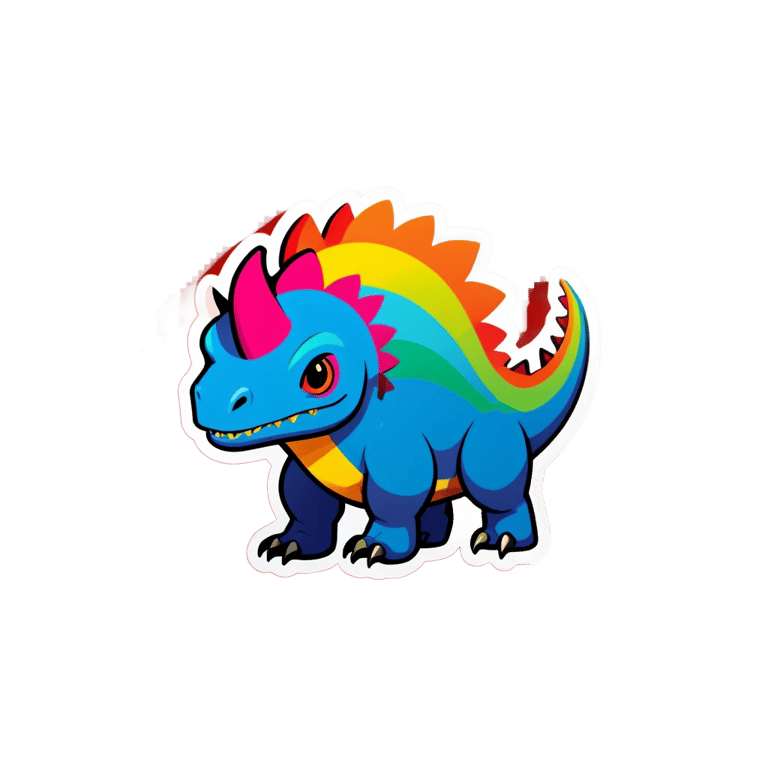 genmoji: Rainbow finisaur