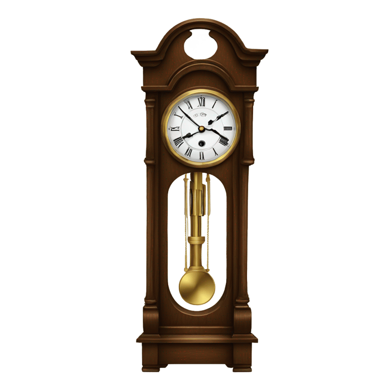 絵文字：Grandfather clock with microphone and face