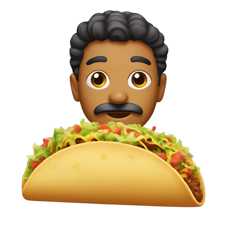 genmoji : Taco avec une moustache