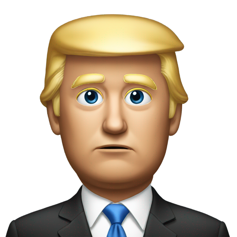genmoji : Trump lançant un regard de côté