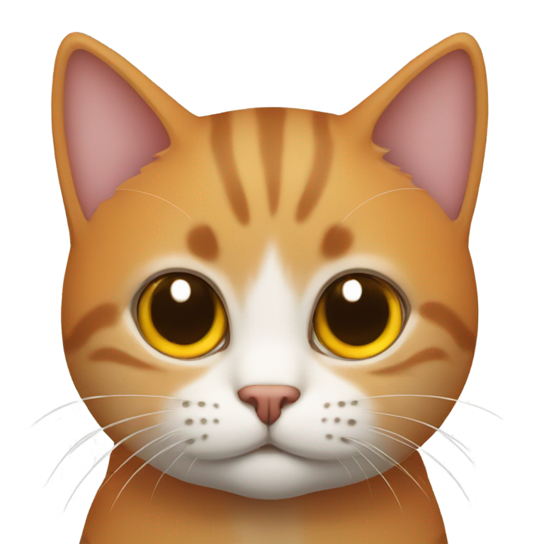 絵文字：太ったオレンジの猫