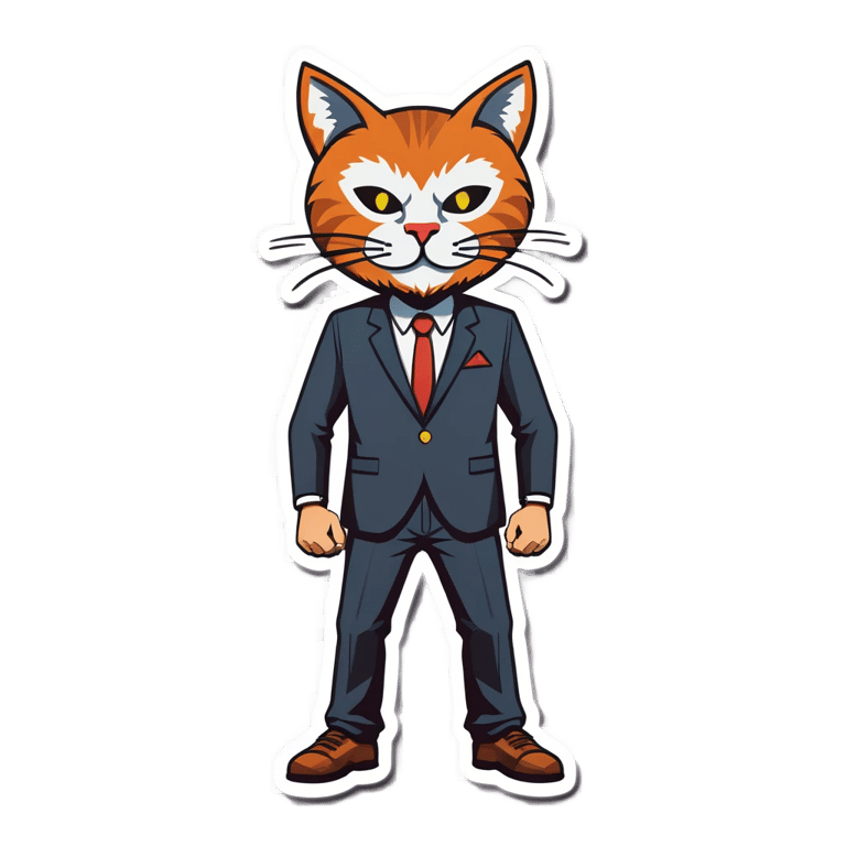 genmoji: an human with an cat mask that walks on 4 paws