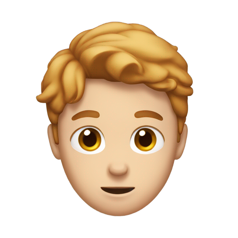 genmoji：棕发白人男孩自扼