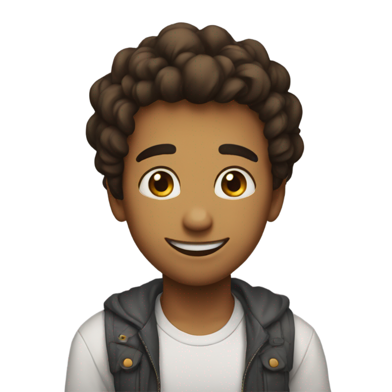 genmoji：我看起来像是快哭了，但内心深处还在微笑。