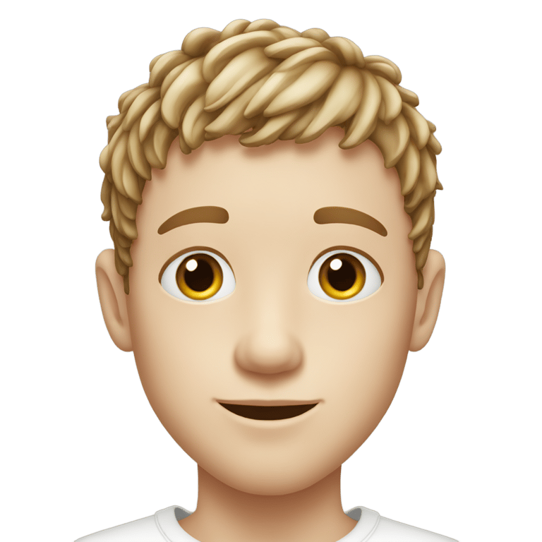 genmoji : Petit garçon blanc aux taches de rousseur et frange brune scouse