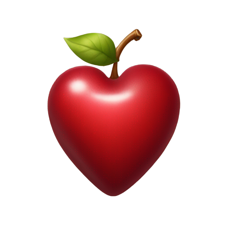 genmoji：A single Cherry colored heart