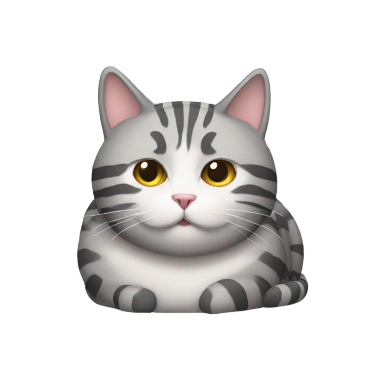 genmoji : Gros chat gris rayé