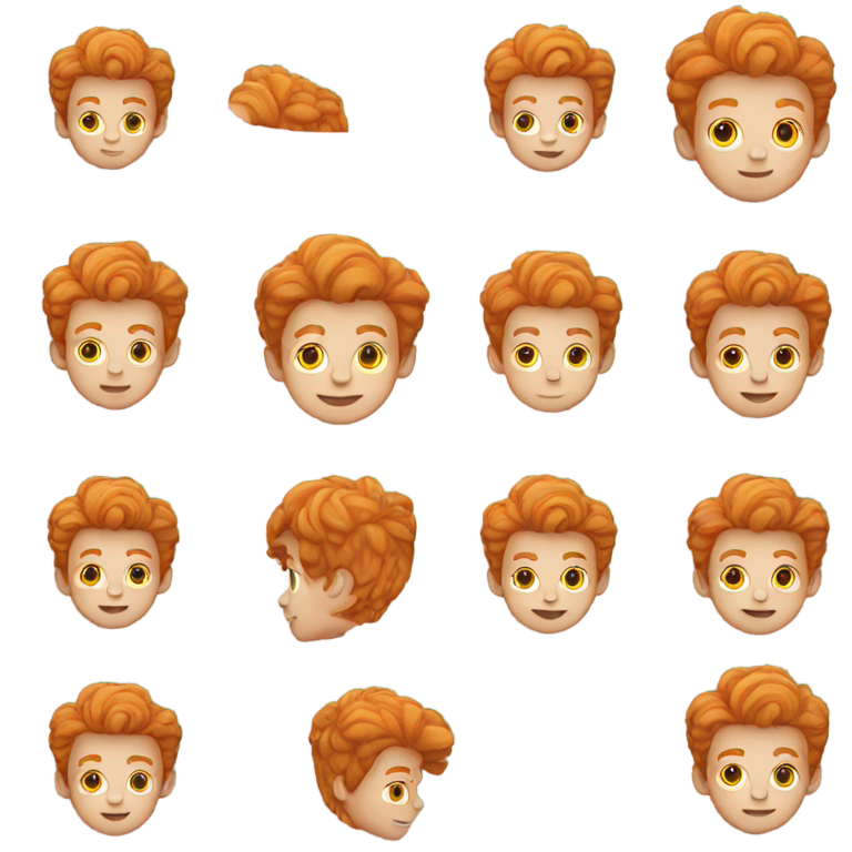 genmoji : Un garçon roux