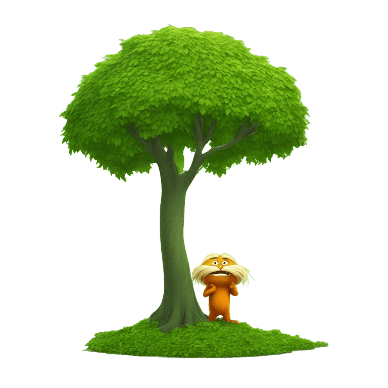絵文字：the lorax eating a tree