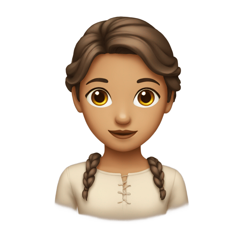genmoji : Fille aux yeux marron
