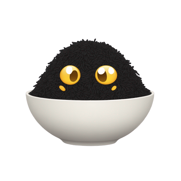 絵文字：黒い悲しい丼ぶり