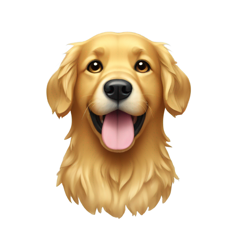 genmoji：金毛寻回犬身上有头皮屑脱落