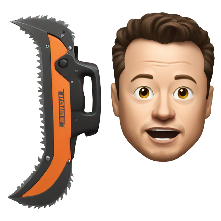 genmoji : Tronçonneuse Complètement Fou Elon Musk