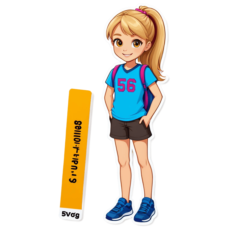 絵文字：5年生の金髪の背の高い女の子