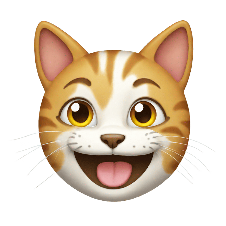 genmoji : Un chat heureux