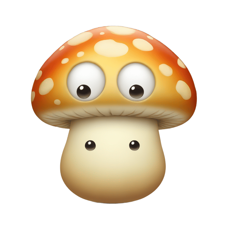 genmoji：肥大的蘑菇有眼睛