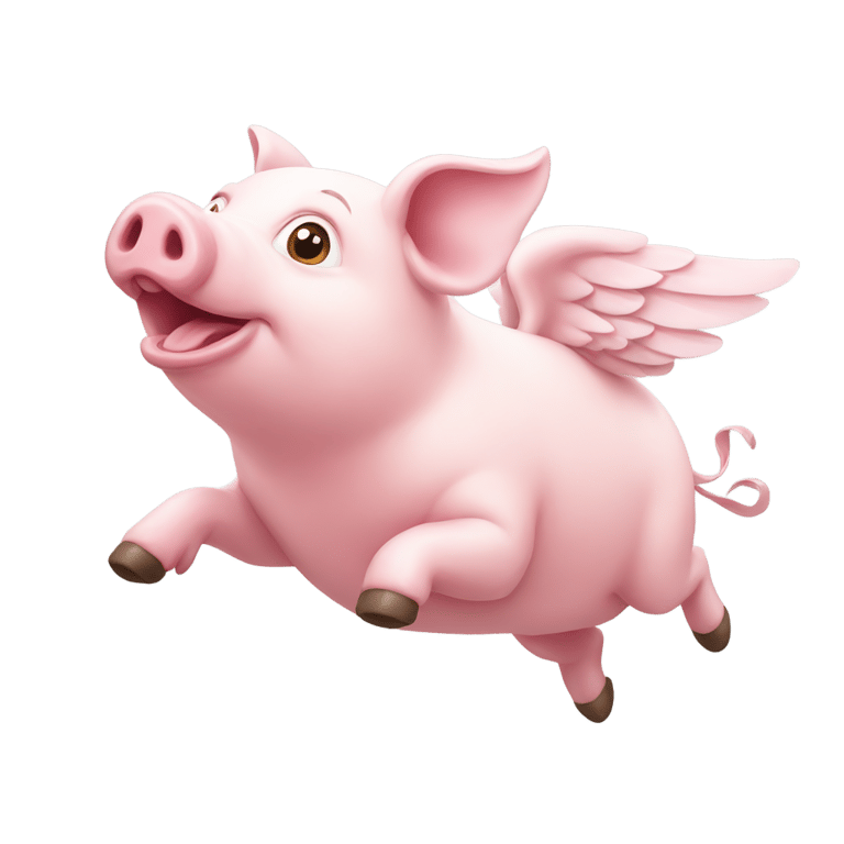 絵文字：a flying pig