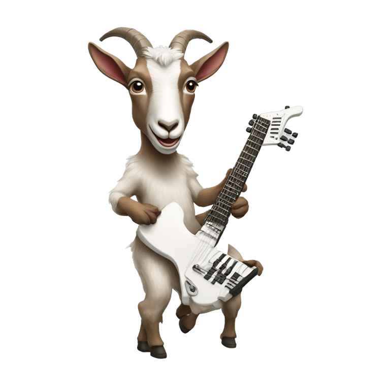 genmoji : Une chèvre jouant du keytar
