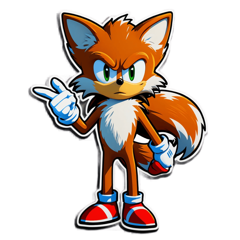 genmoji : Renard "Tails" de Sonic the Hedgehog en marron