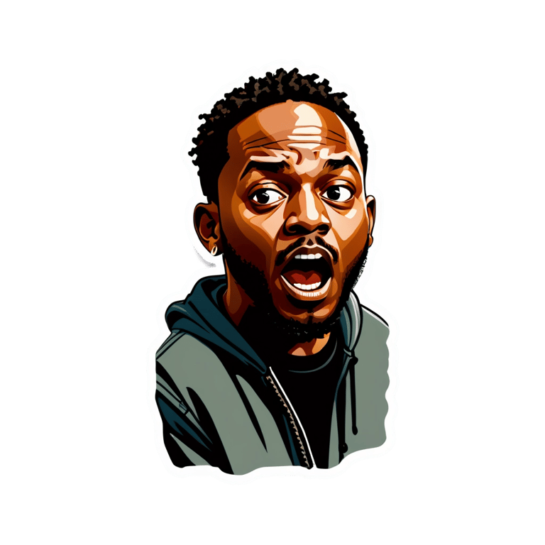 genmoji: shocked Kendrick lamar