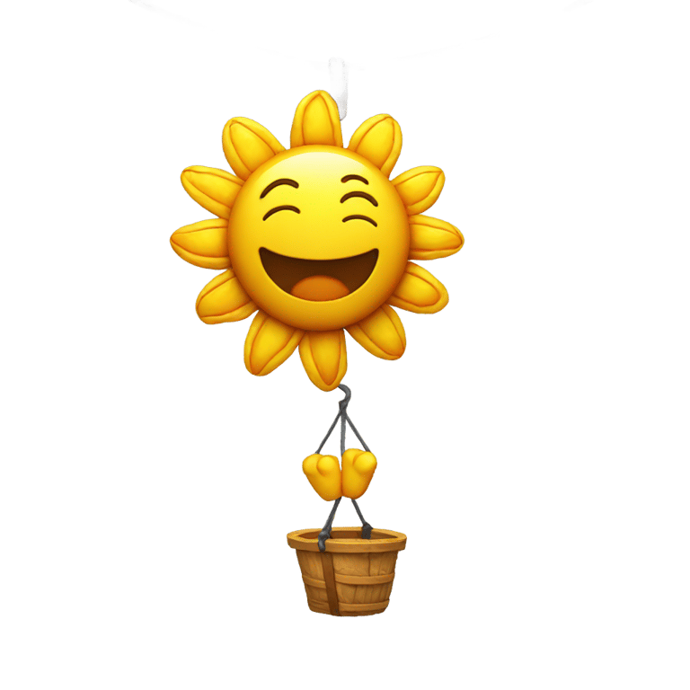 genmoji：Sun from Fnaf bungee jumping