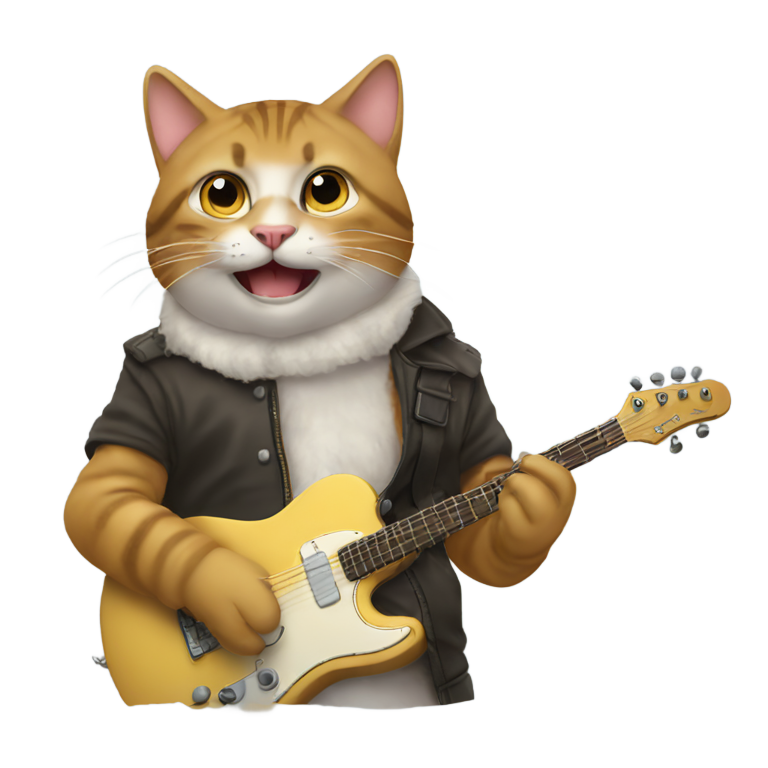 絵文字：歌う猫