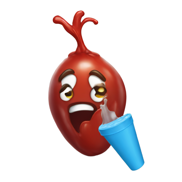 genmoji：蓝色番茄酱