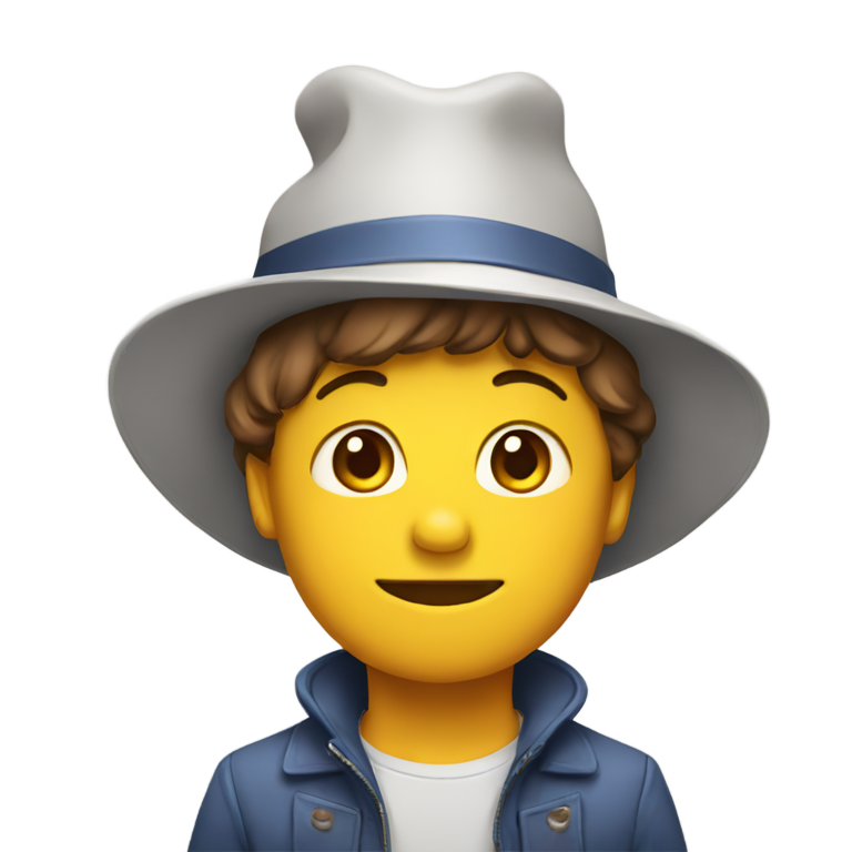 genmoji: sammy with a hat