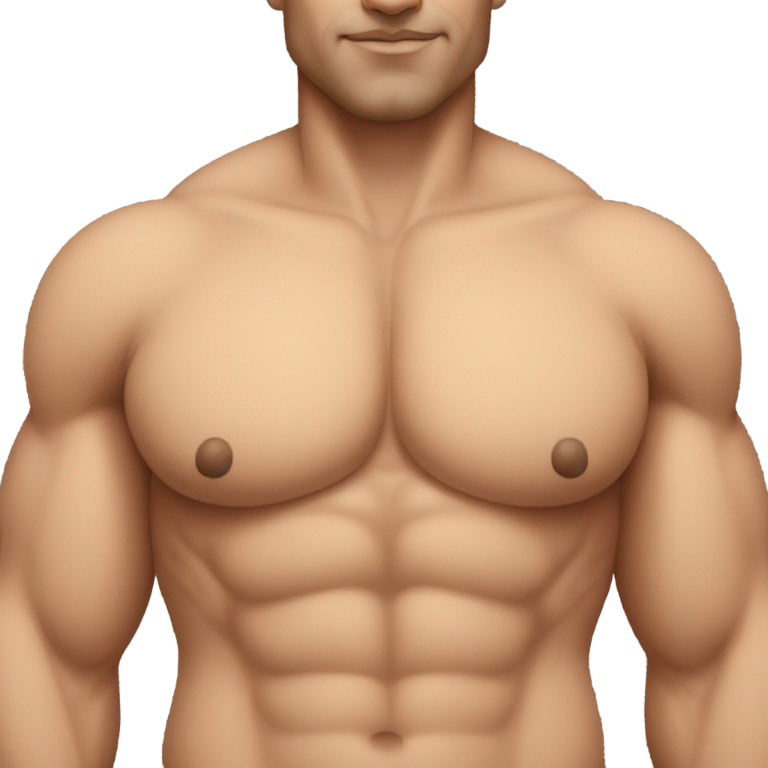 genmoji: man torso with thick chest and shoulders