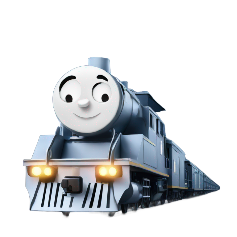 genmoji：A single file train of white lights up in the night sky